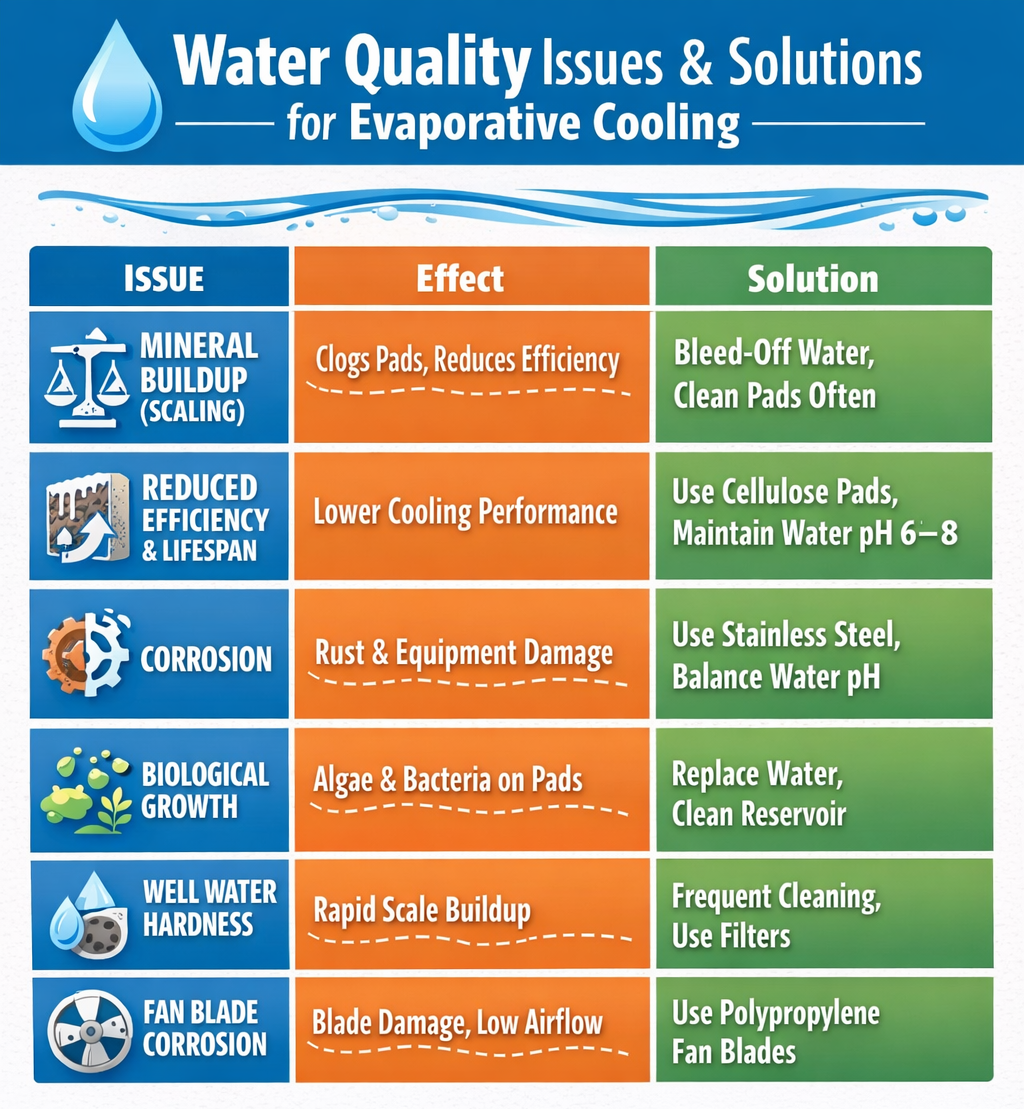 How Water Quality Impacts Evaporative Cooling Performance